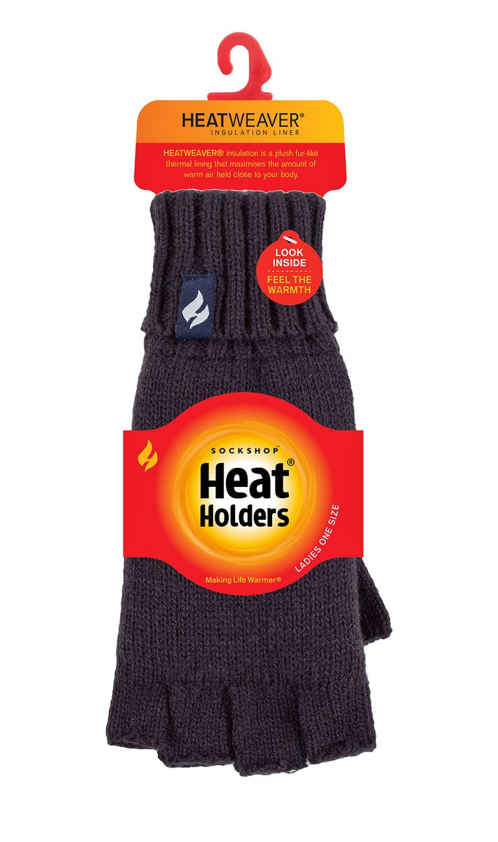 Gestrickte fingerlose Thermo-Handschuhe