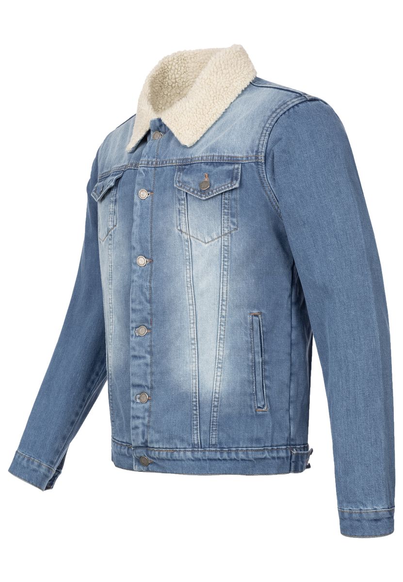 Jeansjacke mit Teddyfutter