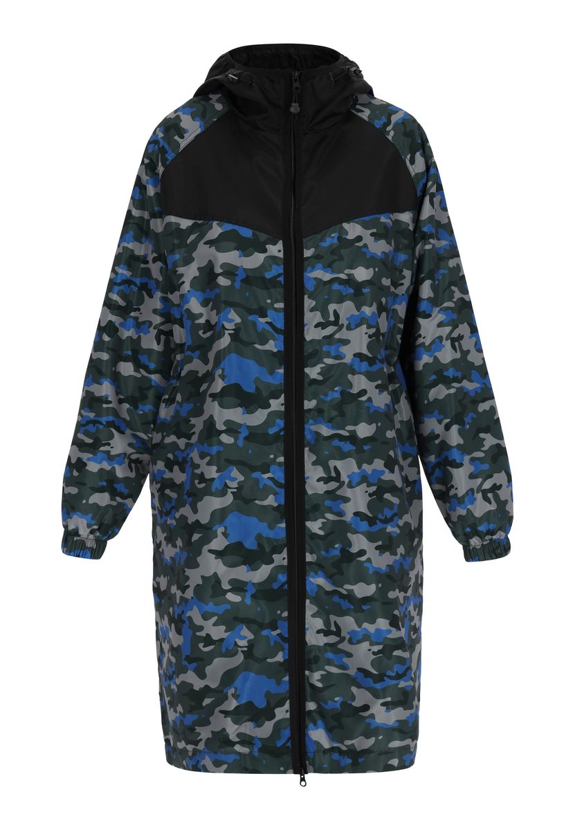 Parka mit Kapuze und Camouflage-Print