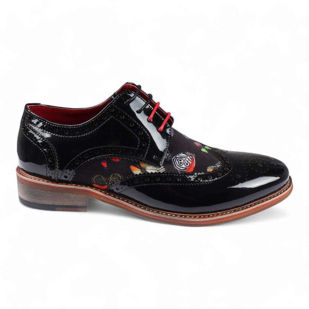 Herren Brogue Schuhe mit Schmetterlingsmuster