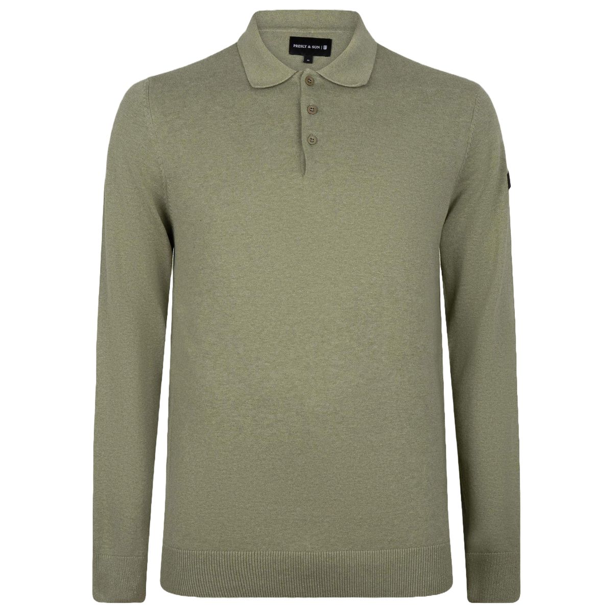 Langarm Strickpolohemd