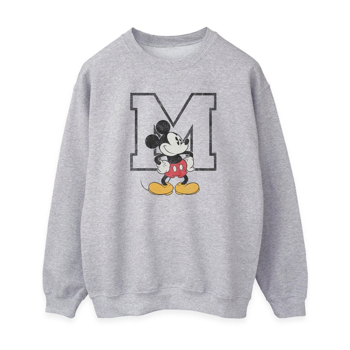 Disney Damen/Damen Classic M Mickey Mouse-Sweatshirt (Heather Grey)
