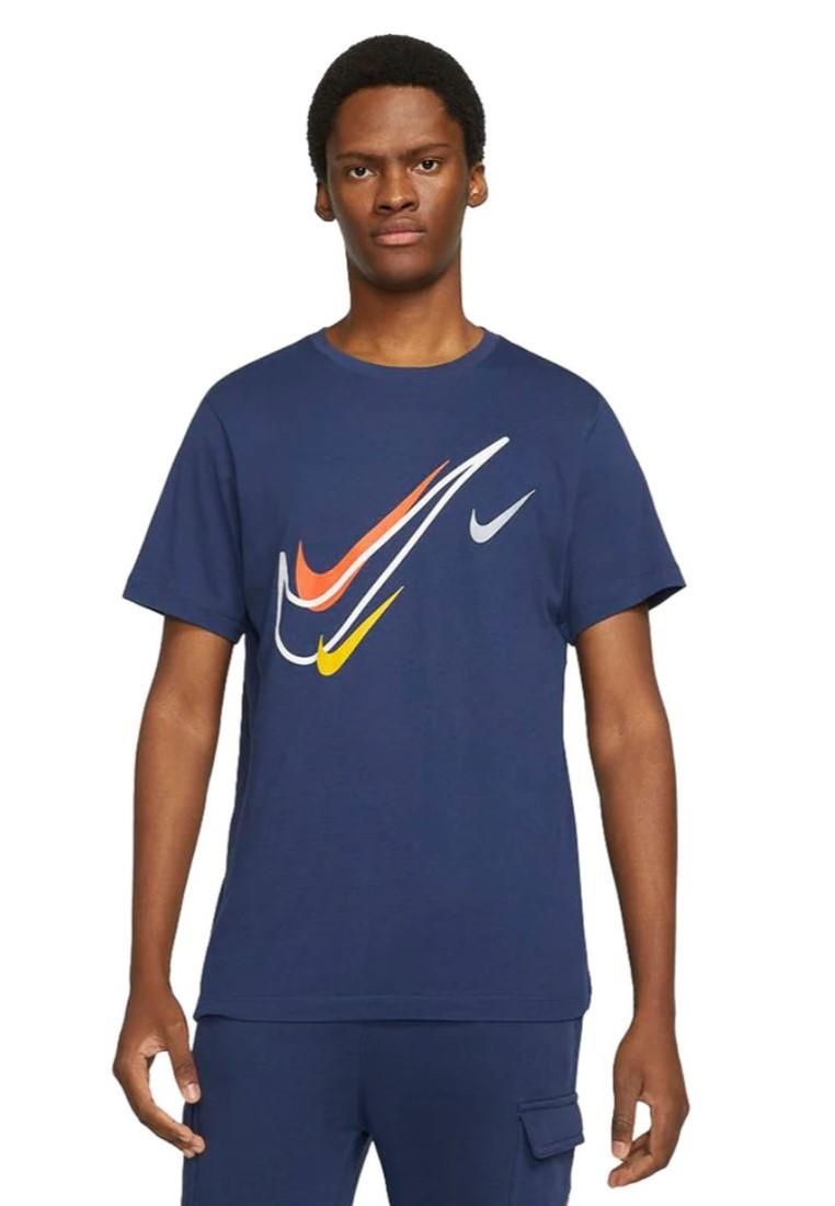 Herren Marineblau T-Shirt mit Grafik-Swoosh