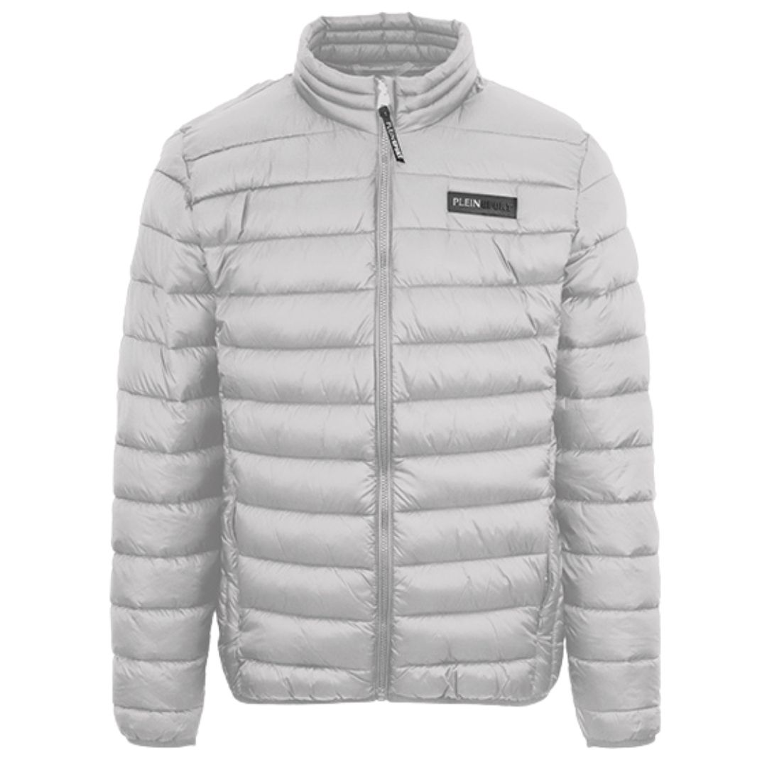 Plein Sport Wattierte Hellgraue Jacke