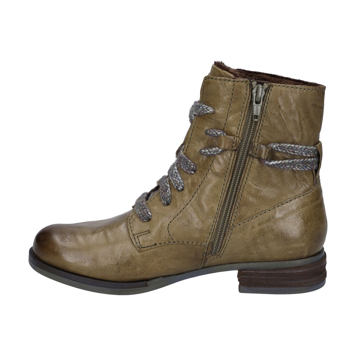 Rustikale Schnürstiefelette aus Leder