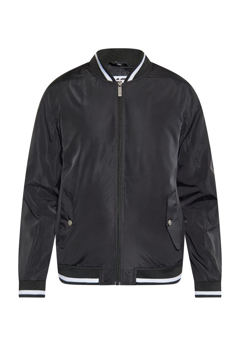 Herren Bomberjacke Schwarz mit Streifen