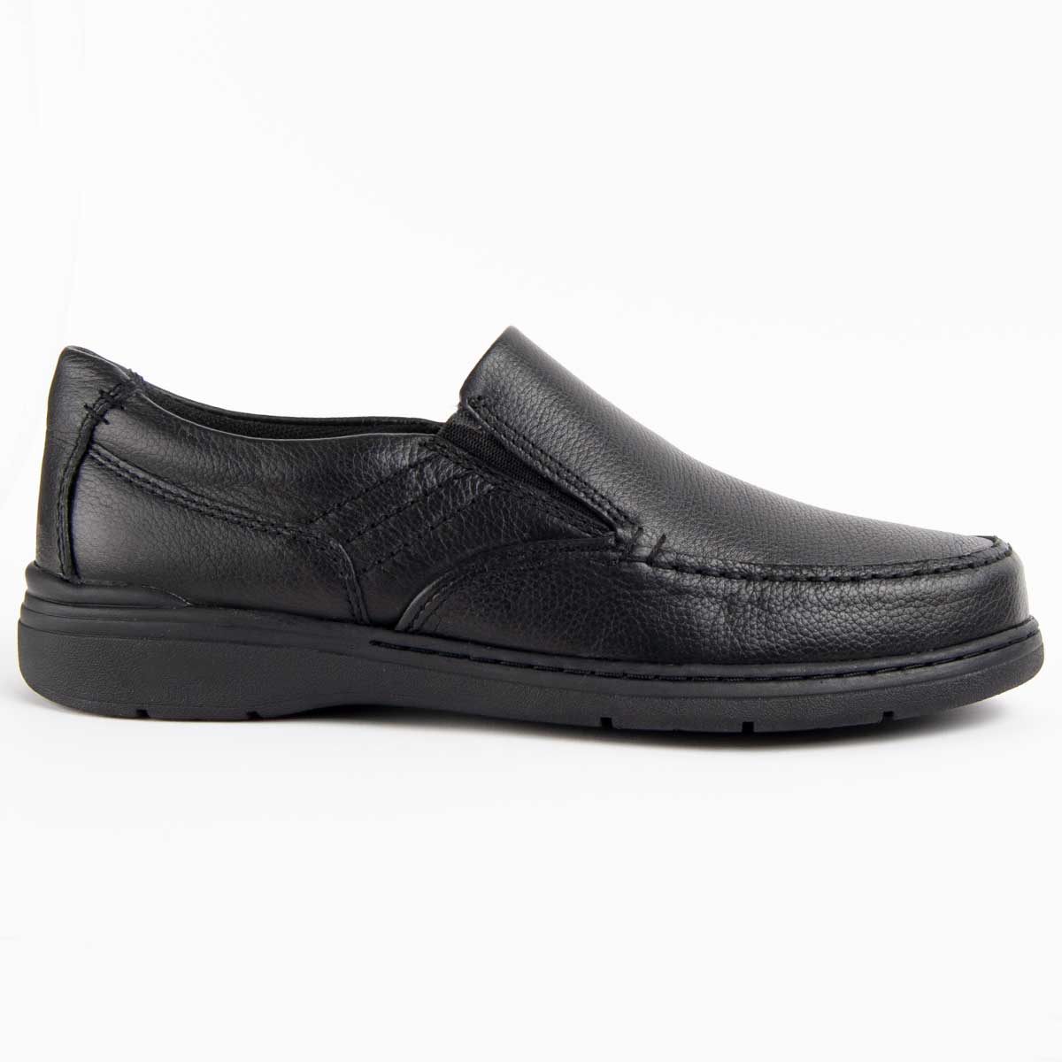 Gekörnte Leder-Komfort-Slipper