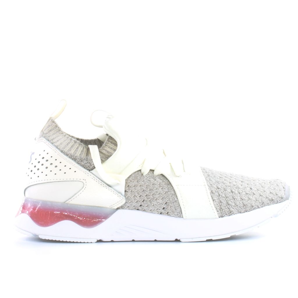 Grauer Strick-Sneaker im Laufstil