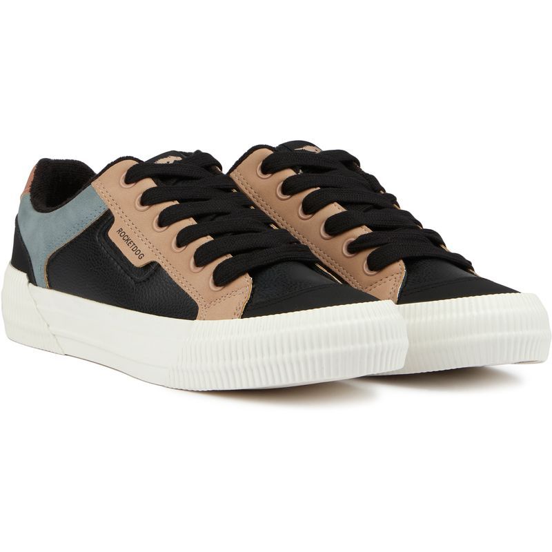 Farblich abgesetzte Plateau-Sneaker