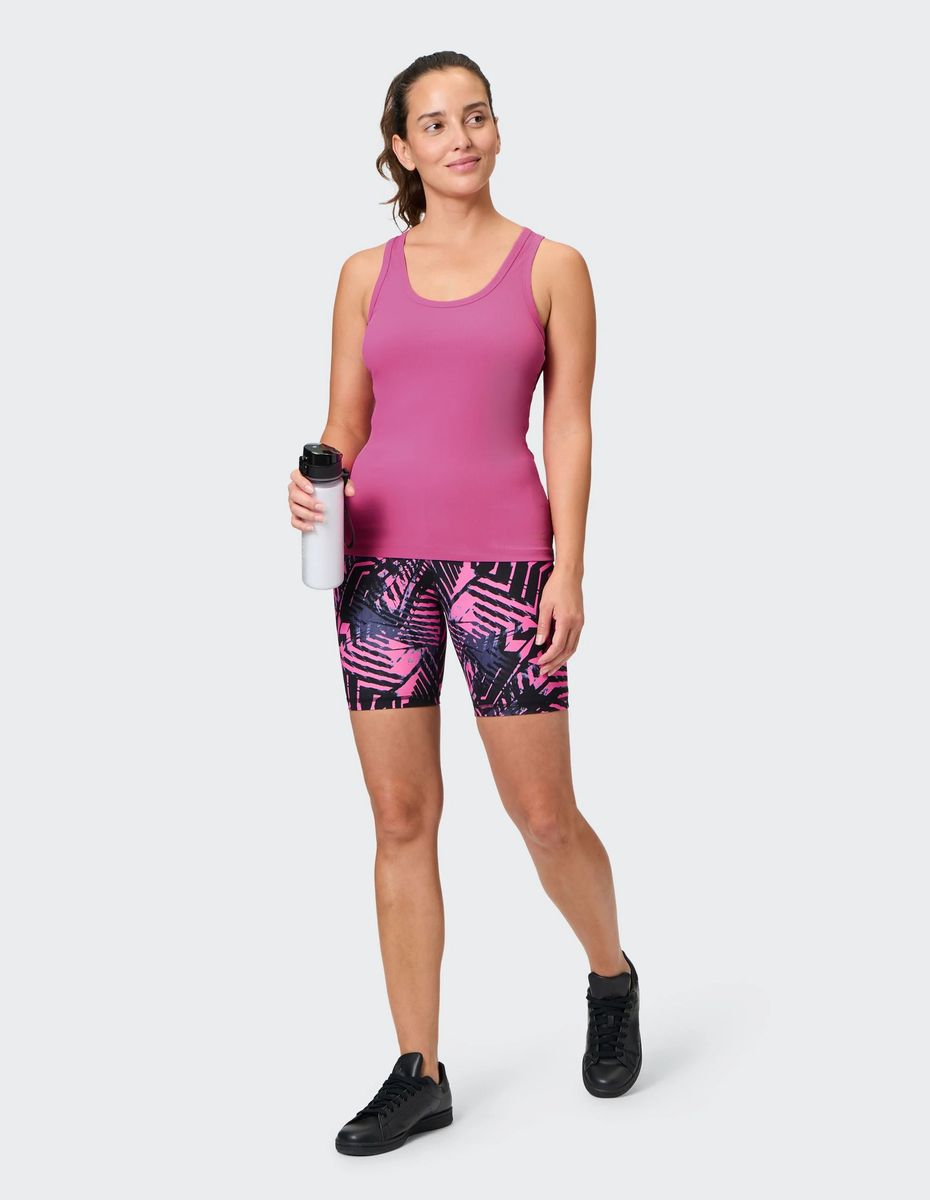 Geripptes Tanktop mit Rundhalsausschnitt