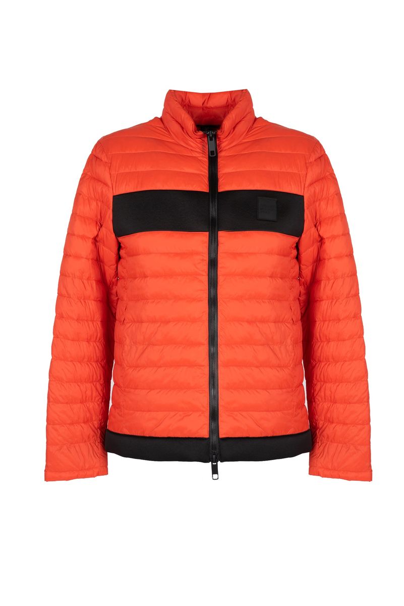 Gesteppte Pufferjacke mit Kontraststreifen