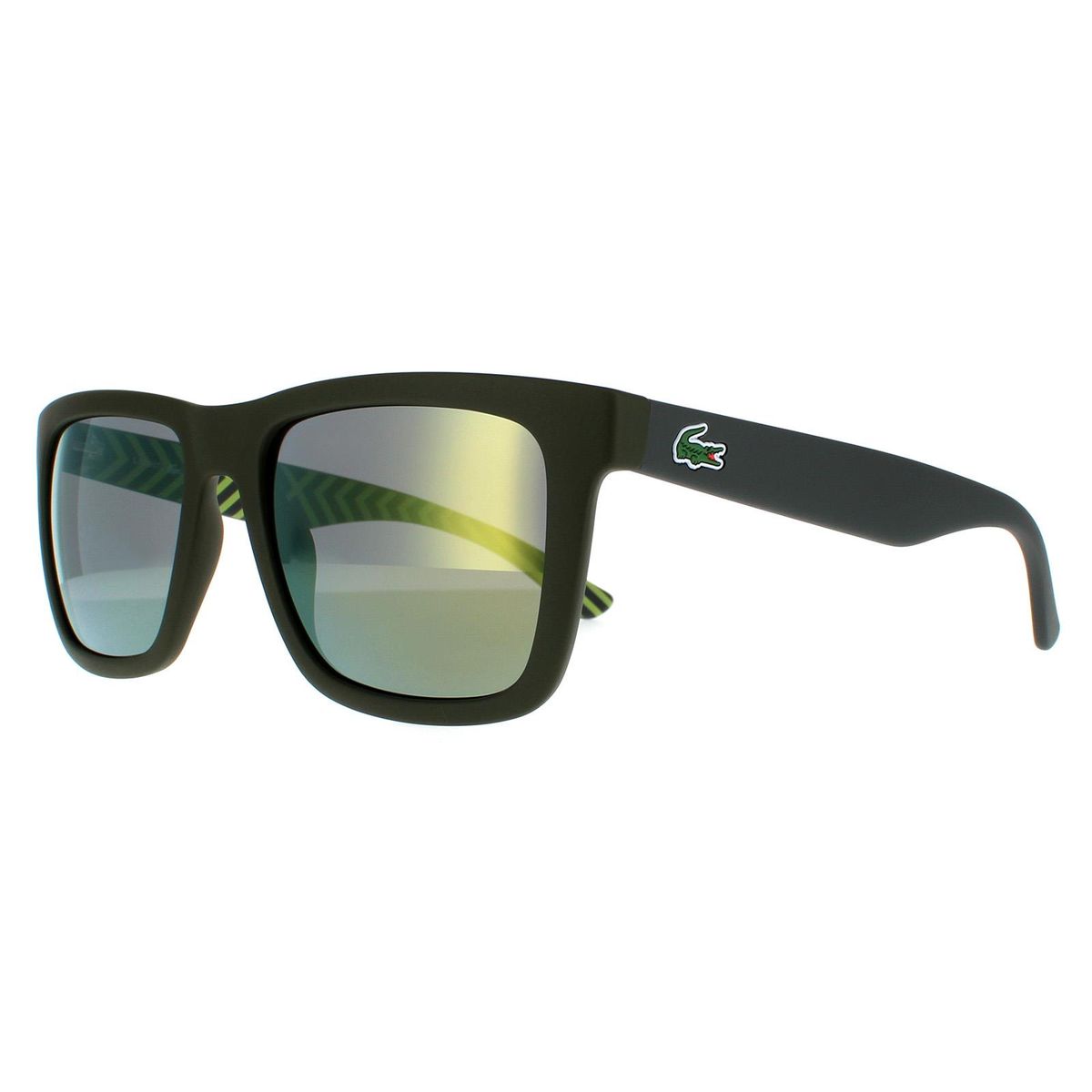 Klassische rechteckige Sonnenbrille mit verspiegelten Gläsern