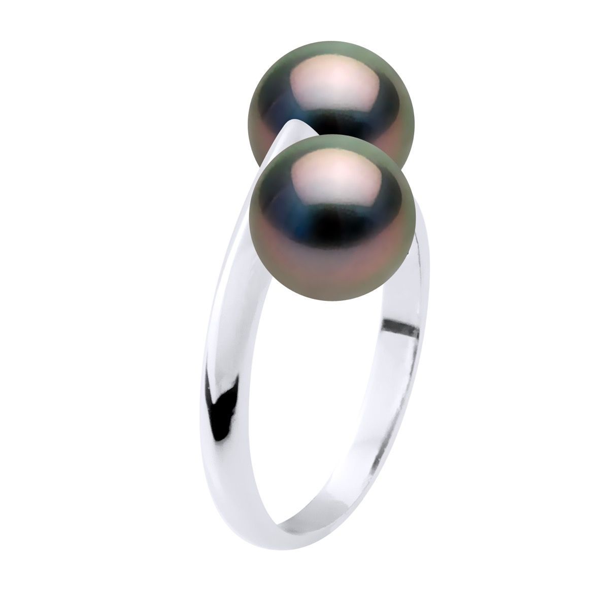 Verstellbarer Ring mit zwei Tahiti-Perlen