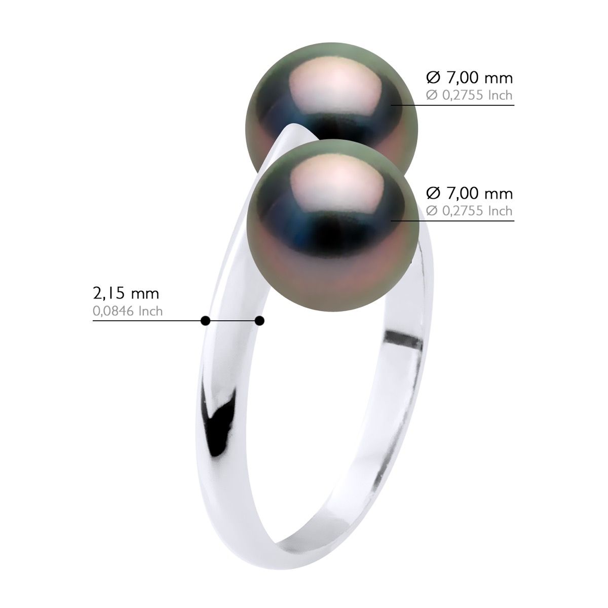 Tahiti-Perlen Toi-et-Moi Ring