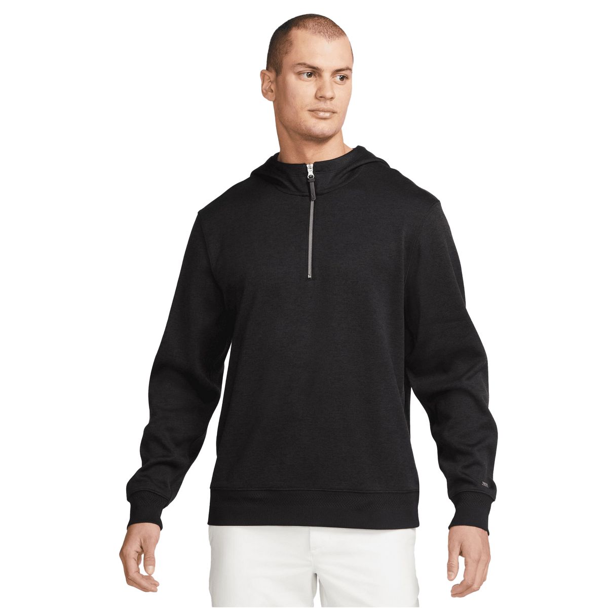 Nike Herren Dri-FIT Golf Hoodie (Schwarz/Silber gebürstet)