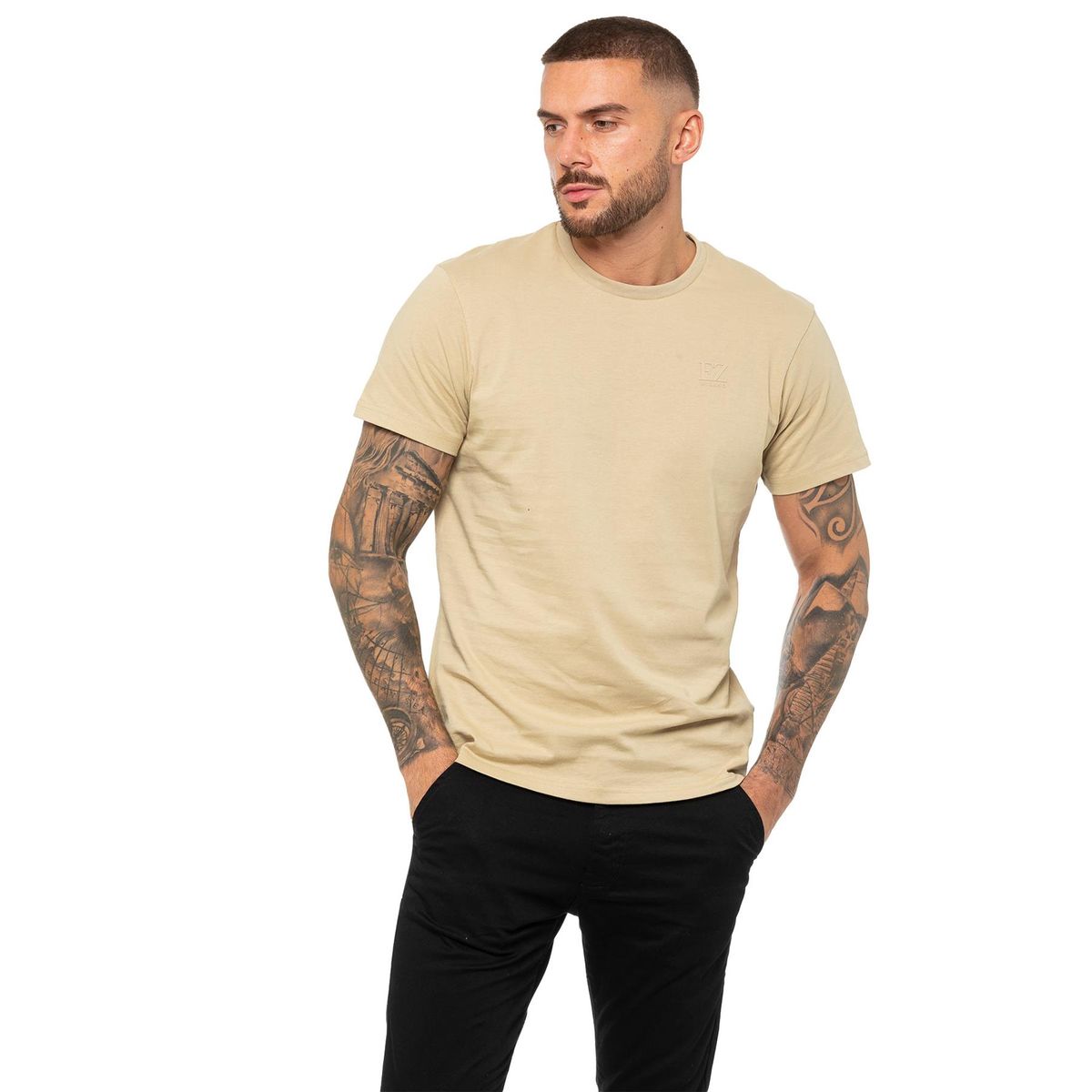 Klassisches Rundhals-T-Shirt aus Baumwollmix