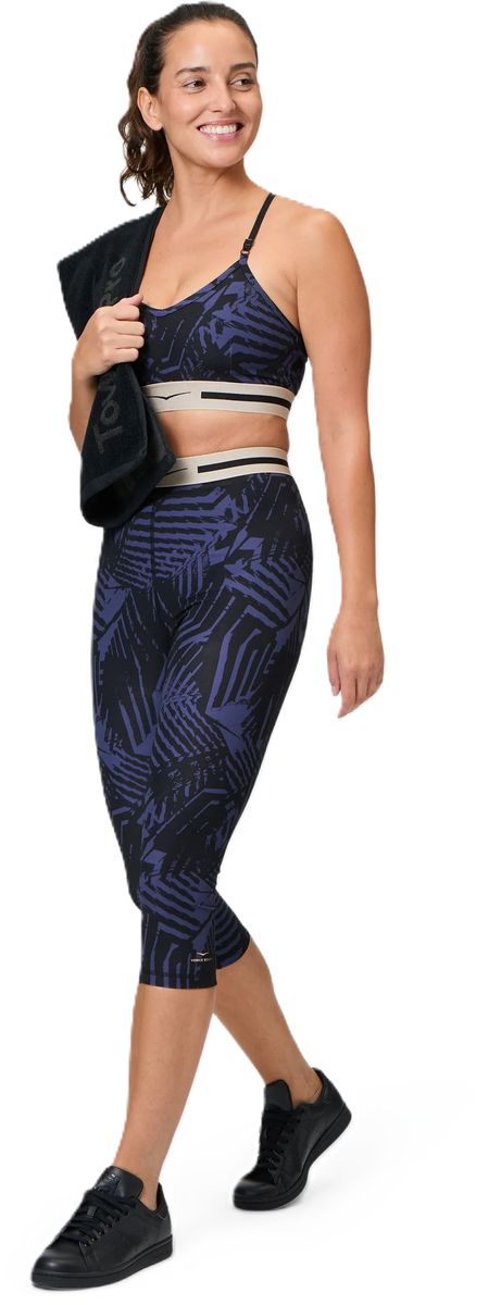 Gemusterte Capri-Trainingsleggings