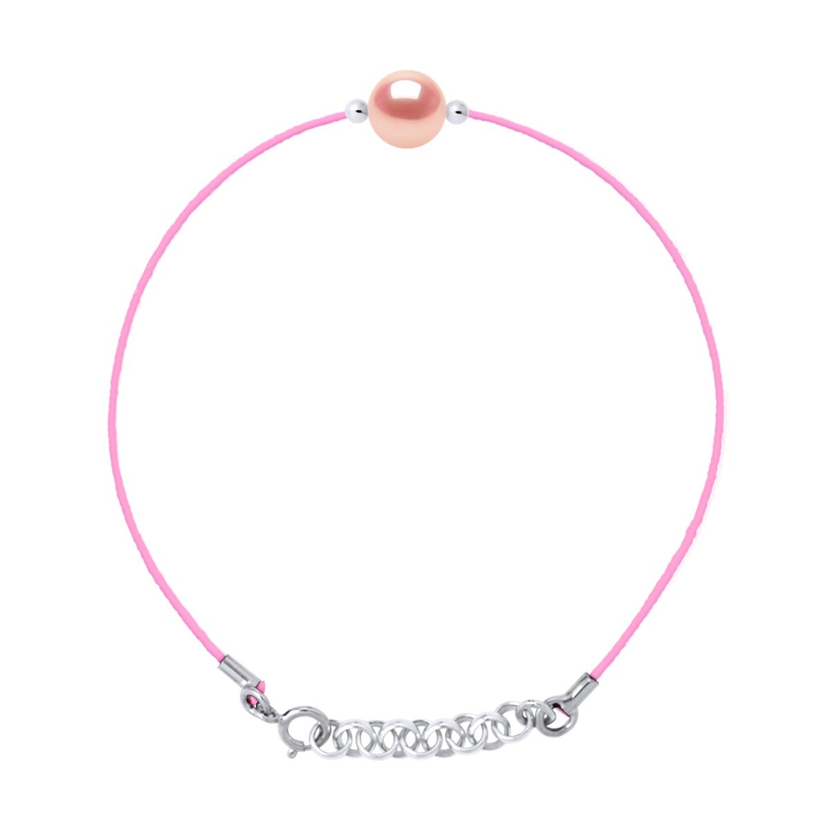 Leuchtendes Perlenarmband mit Textilkordel