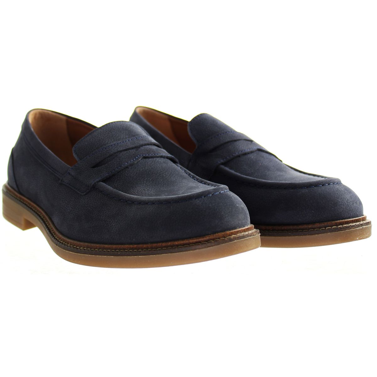 Strukturierte Penny-Loafer aus Veloursleder