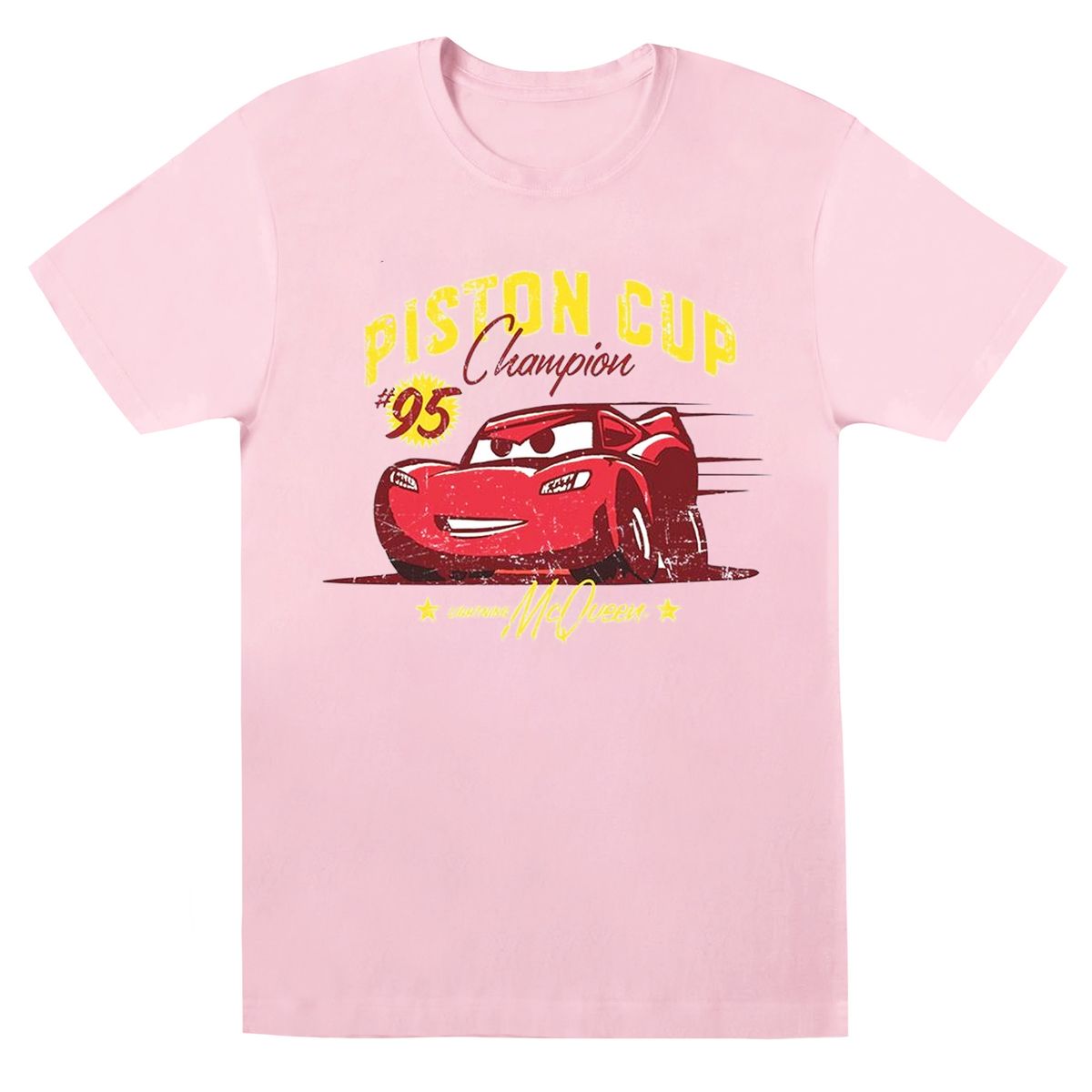 Disney - "Cars Piston Cup Champion" T-Shirt für Herren (Babyrosa)