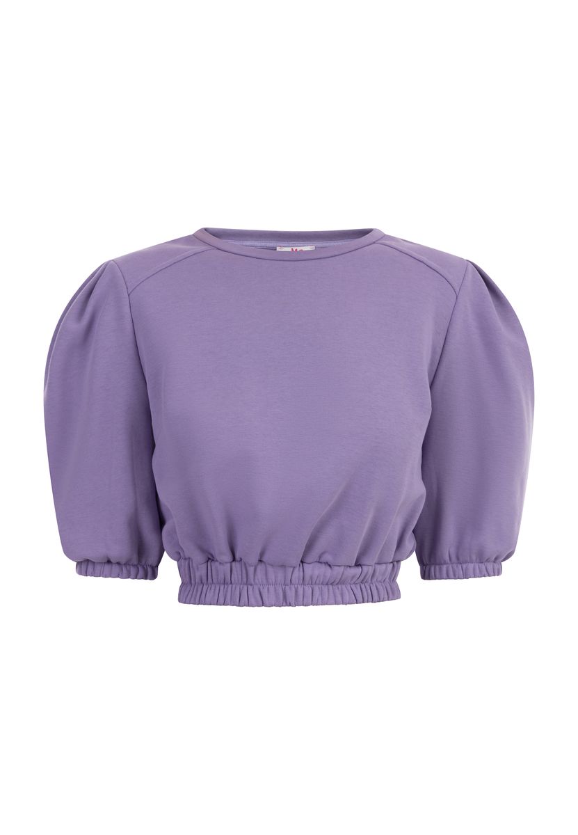 Sweatshirt mit Puffärmeln und Rippbündchen
