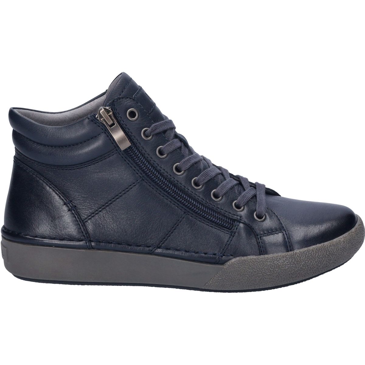 Leder-Sneaker mit seitlichem Reißverschluss