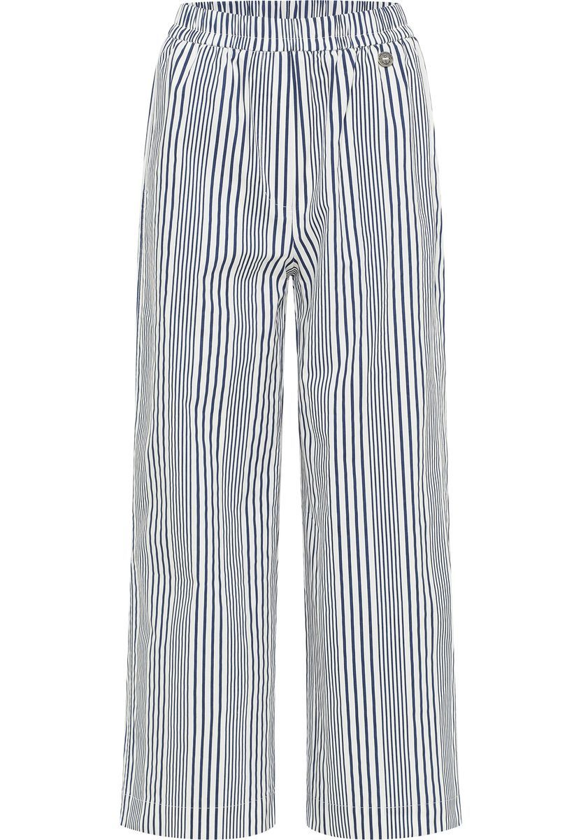 Gestreifte, weit geschnittene Cropped-Culottes