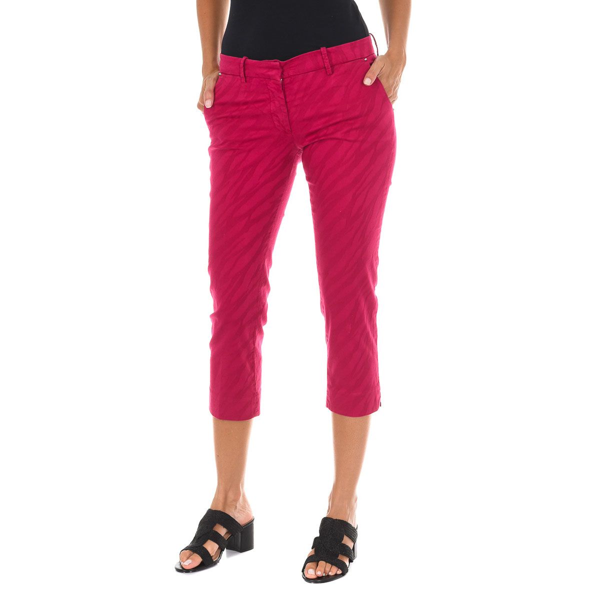 Cropped Baumwoll-Chino-Hose