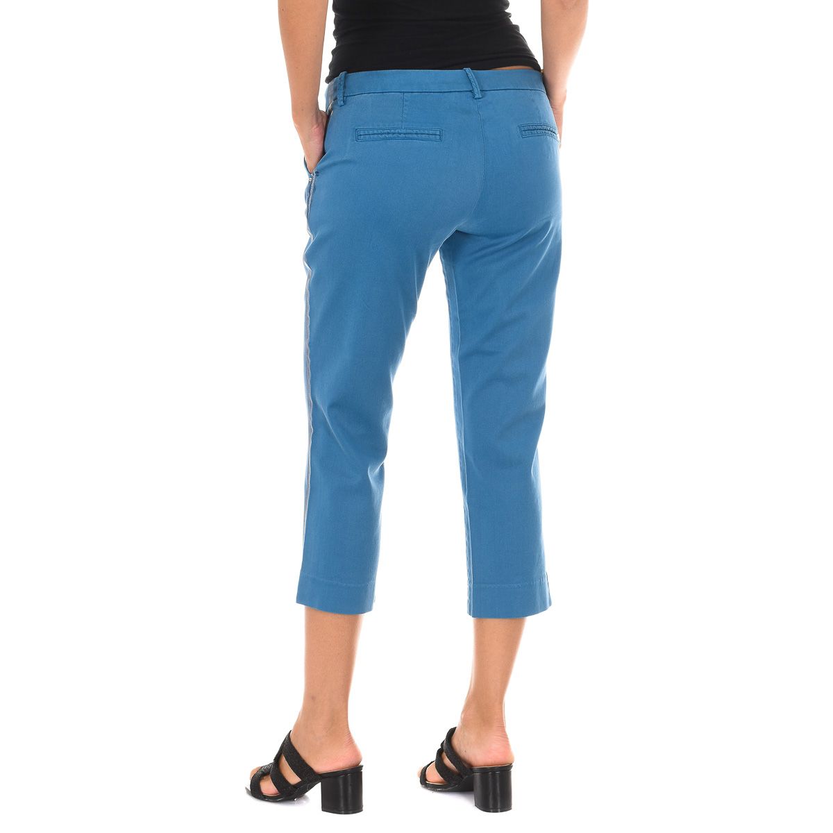 Verkürzte Baumwoll-Chinohose