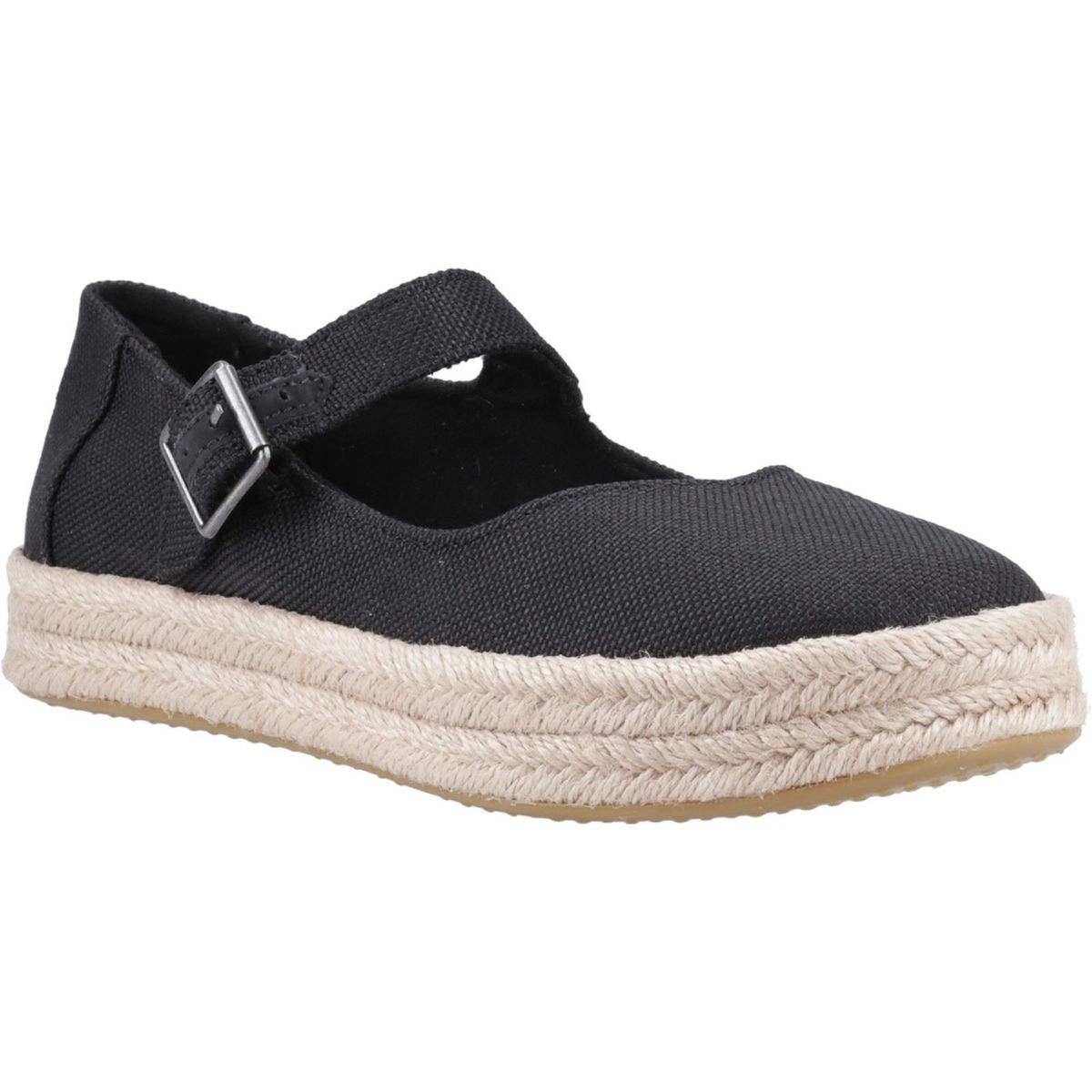 Schwarzer Espadrille Mary Jane Schuh