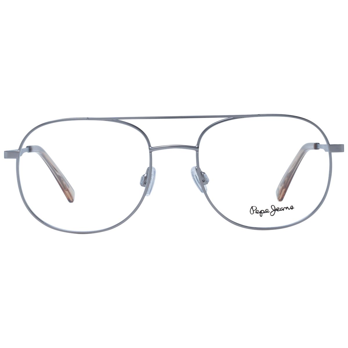 Minimalistische Runde Brille mit Doppelsteg