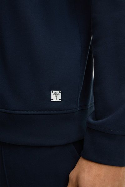 Marc O'Polo Navy Baumwoll Sweatjacke mit aufgesetzten Taschen