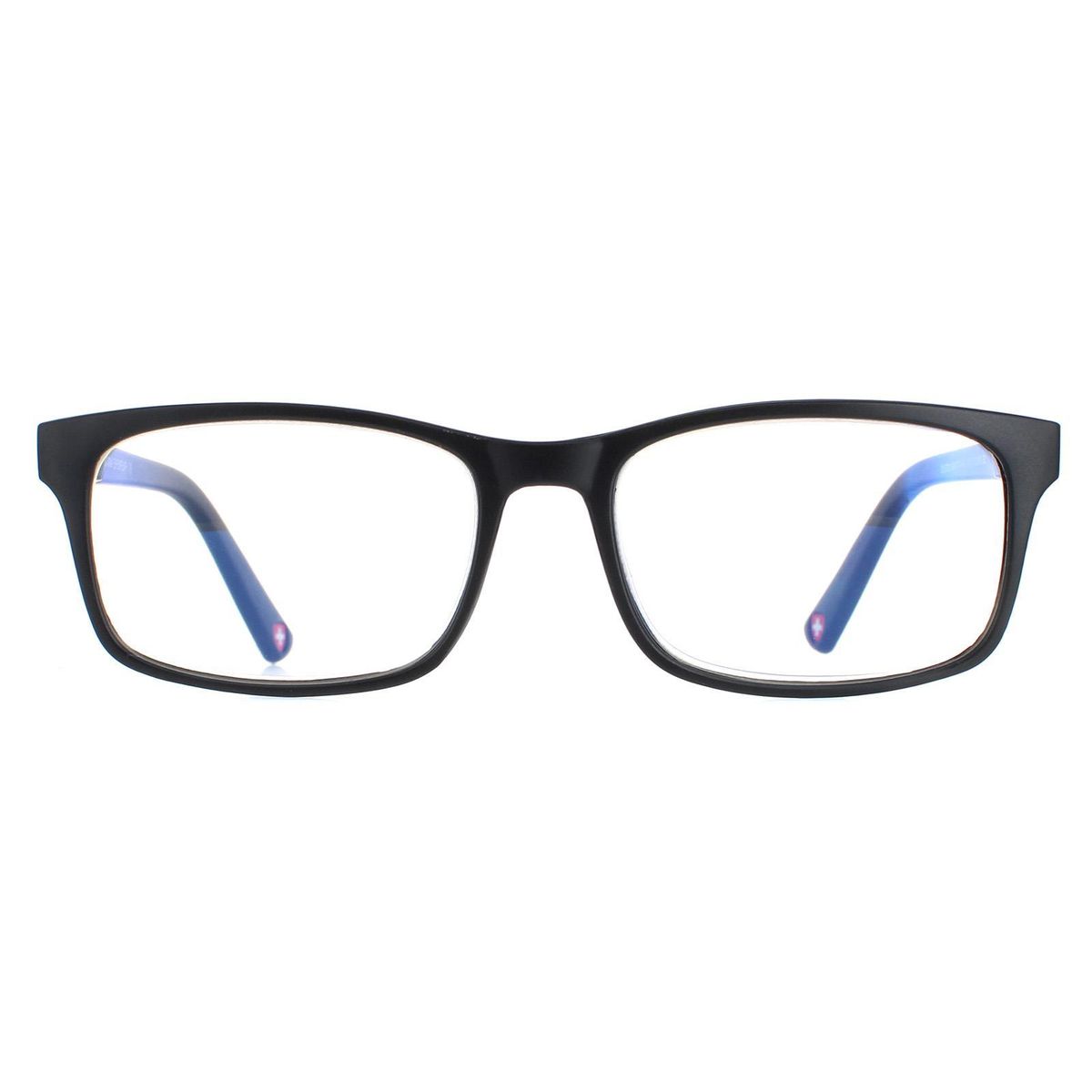 Matte Schwarze Rechteckige Unisex Brille