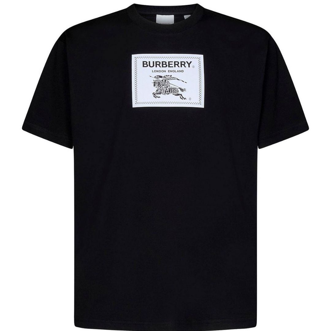 Klassisches Baumwoll-T-Shirt mit Box-Logo