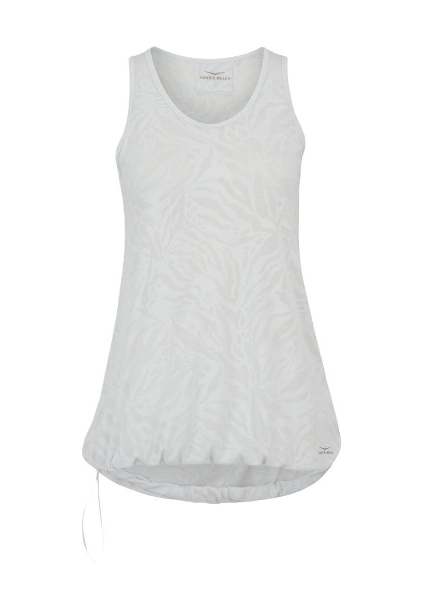 Ärmelloses Tanktop mit Kordelzugsaum