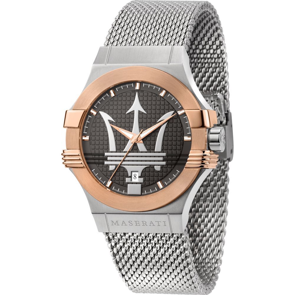 Silbernes Mesh-Armband Analoguhr