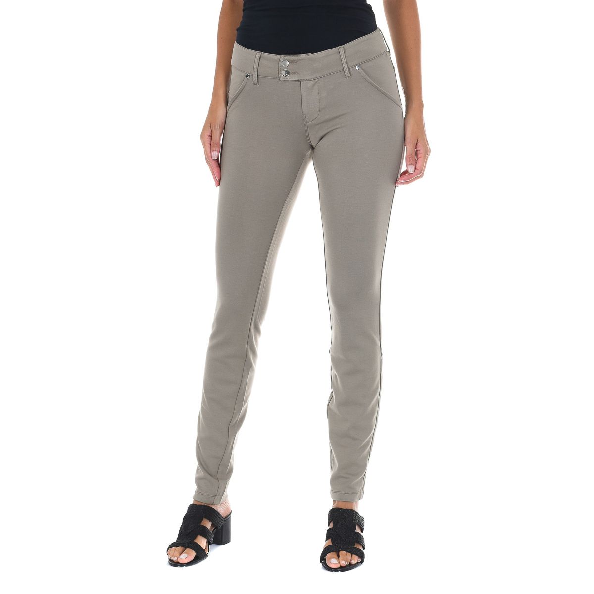 Damen lässige, figurbetonte Stretchhose