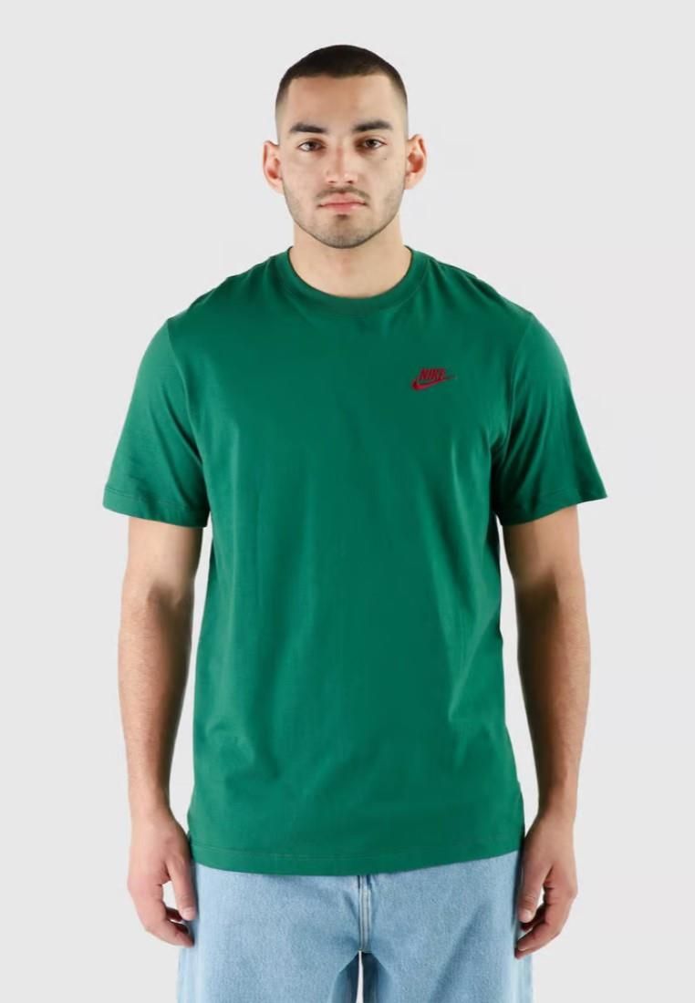 Herren Einfarbiges Grünes T-Shirt mit Rundhalsausschnitt
