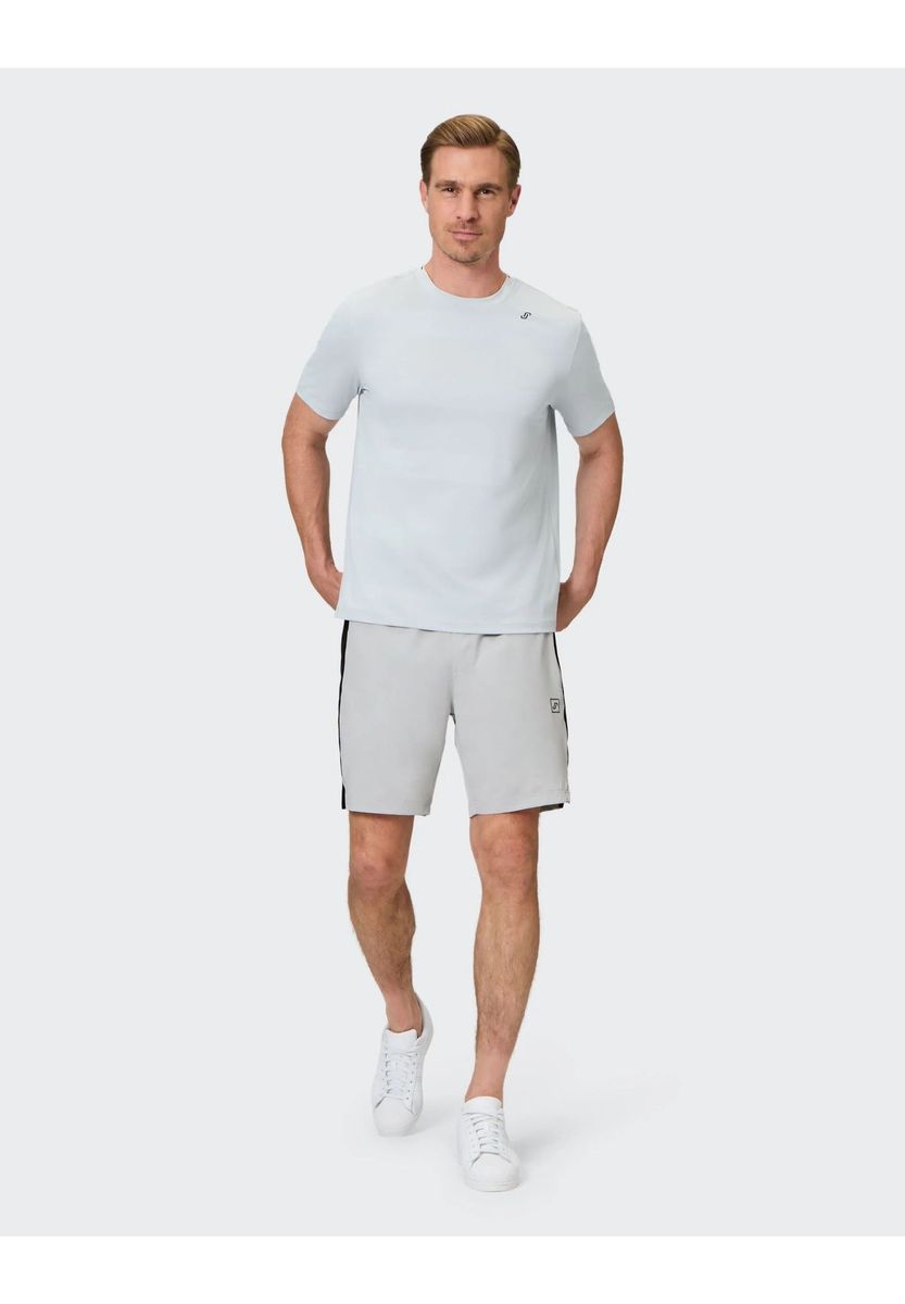 Graue Trainingsshorts mit Kordelzug für Herren