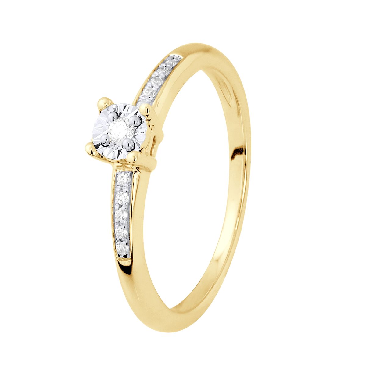 Diamant Solitärring Gelbgold