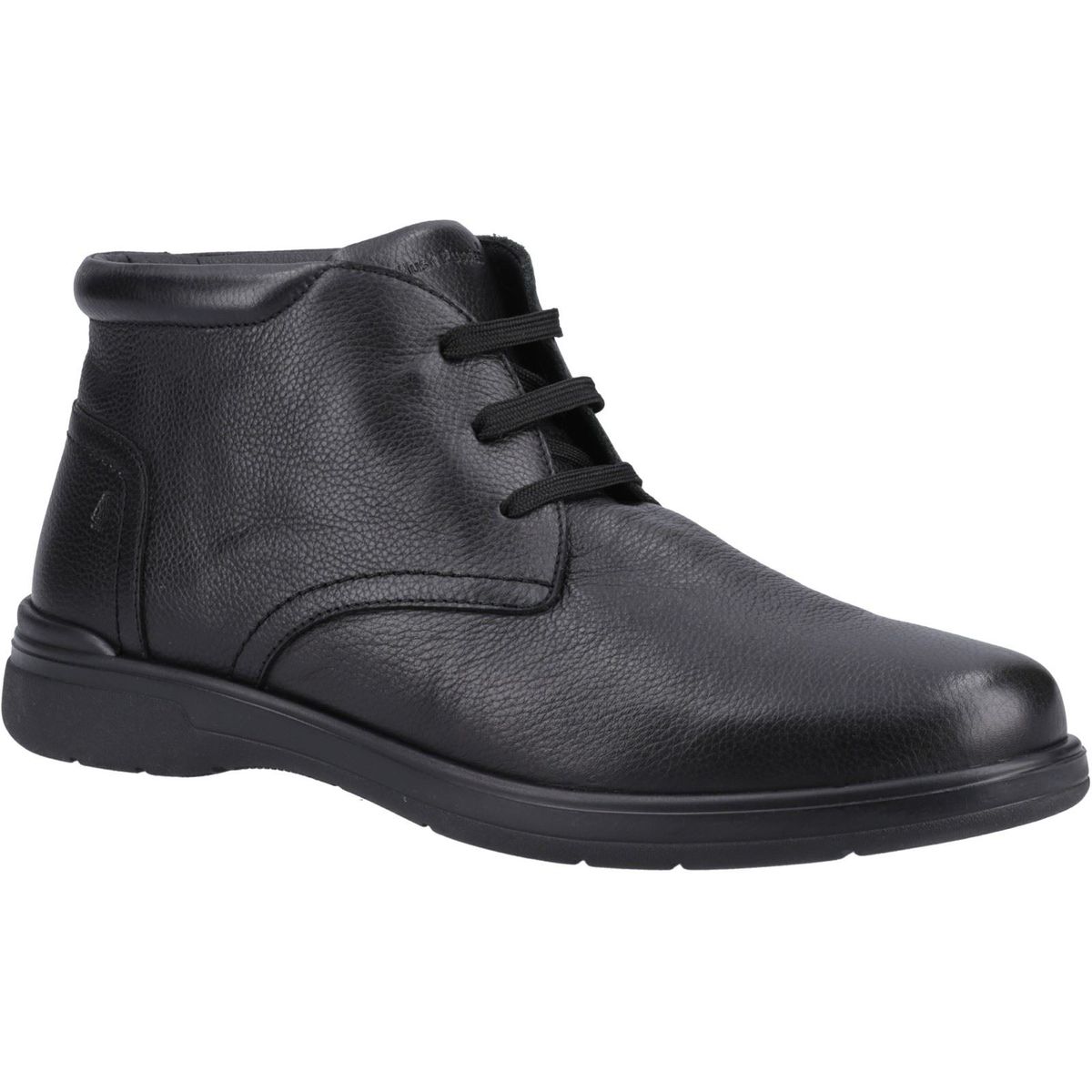 Hush Puppies Malcolm Leder Herren Stiefel Schwarz