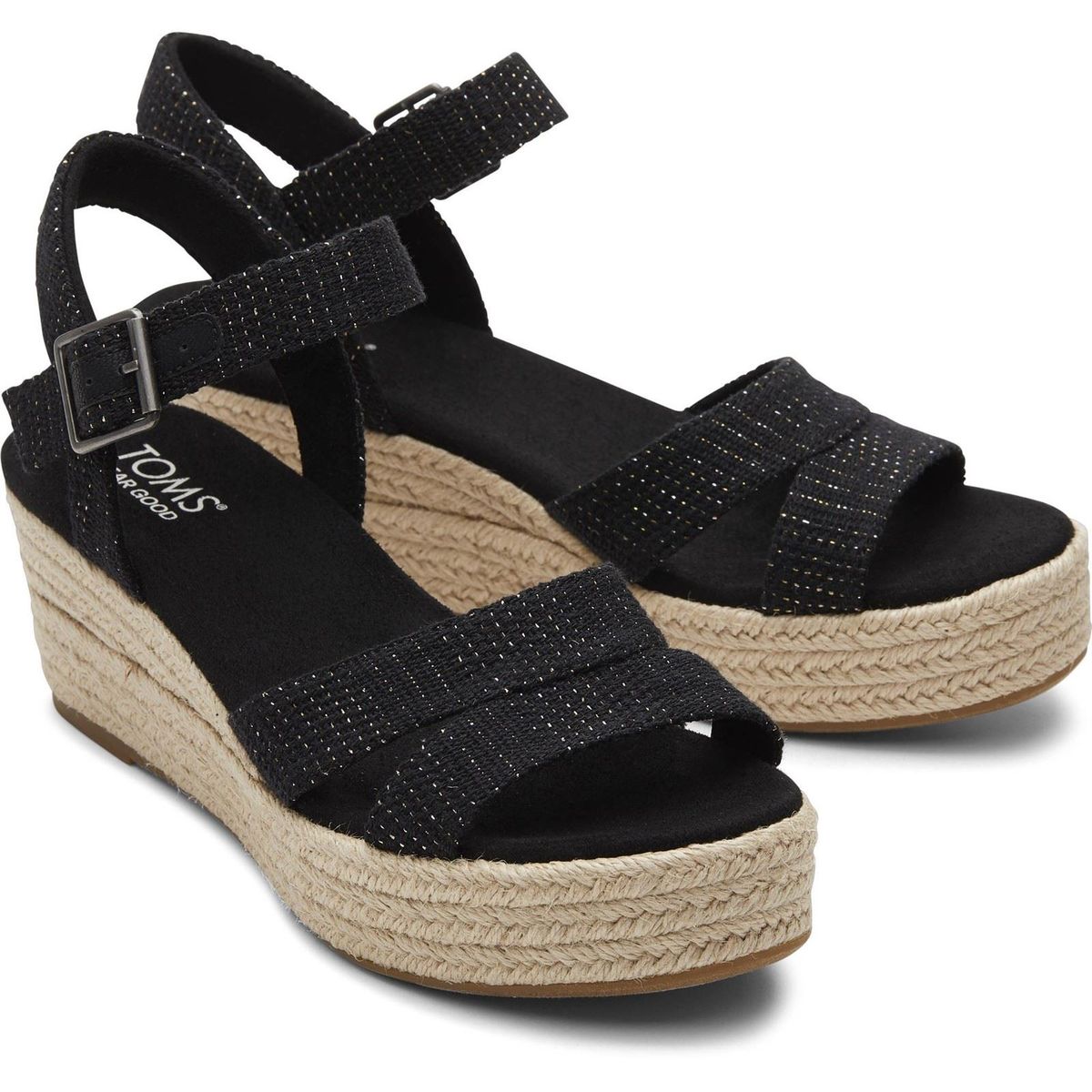 TOMS Audrey Textil Frauen Schwarz Wedges