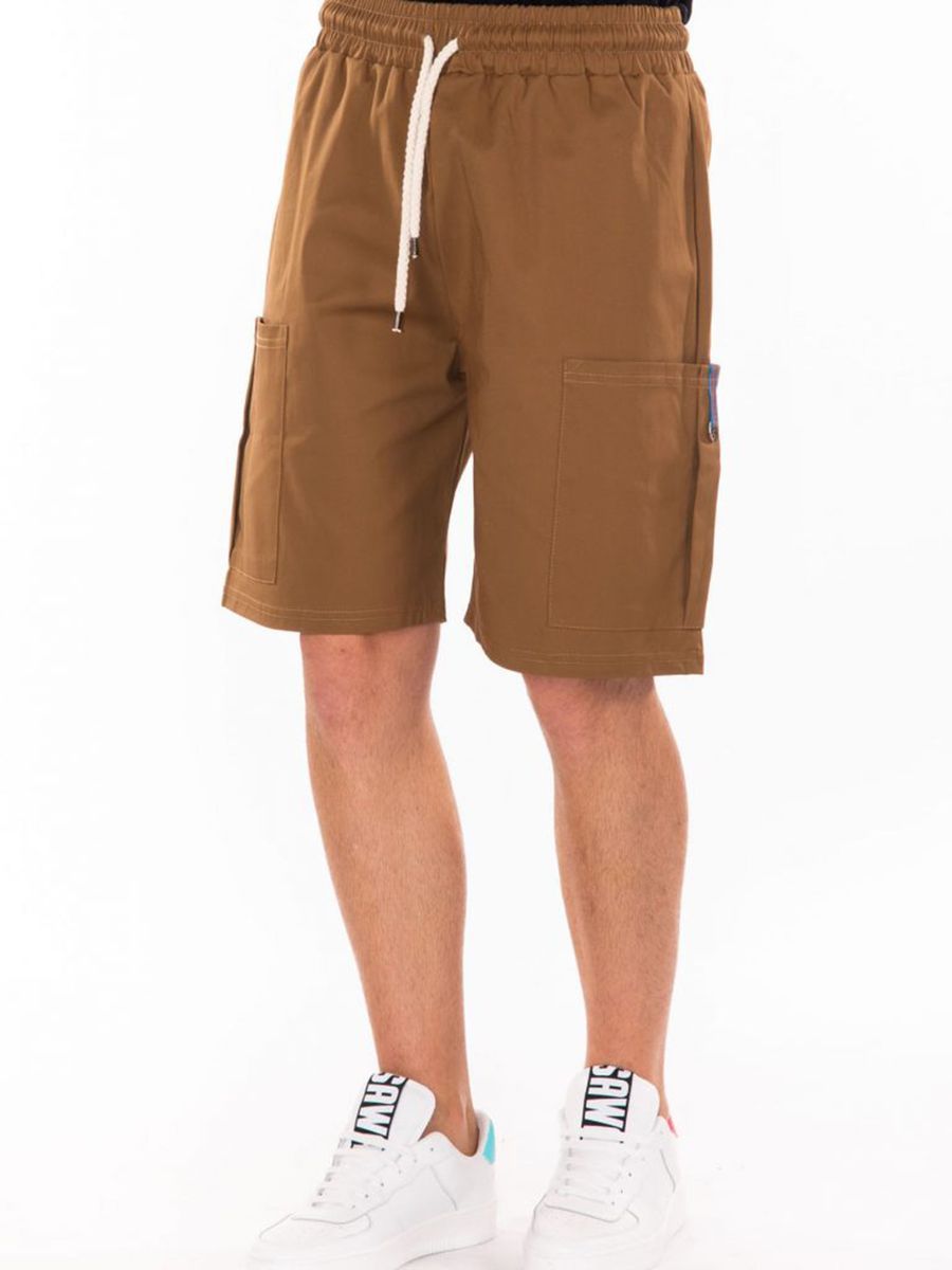 Herren Cargo Shorts Braun mit Taschen