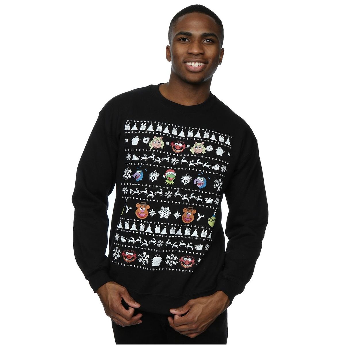 Festliches Muppets Grafik-Sweatshirt mit Rundhals
