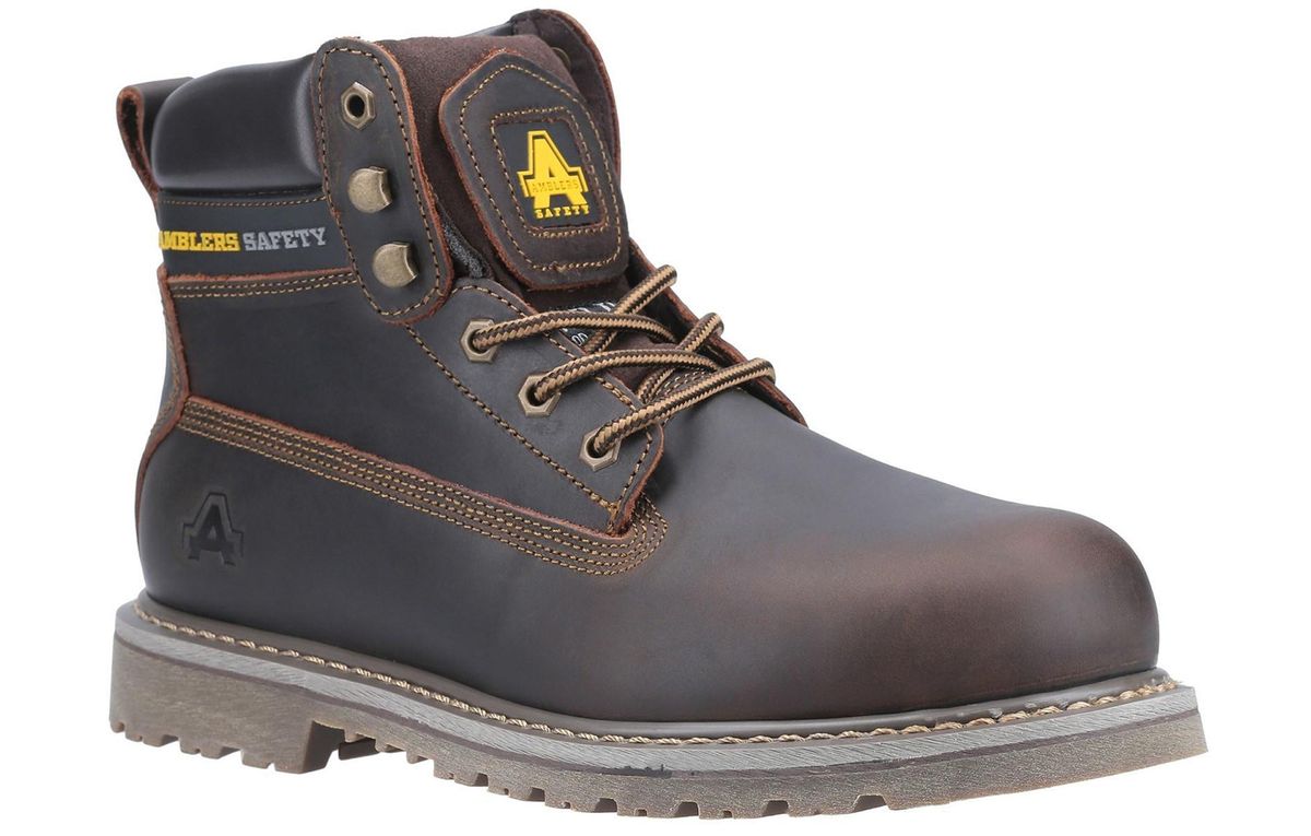 Industrielle Sicherheitsstiefel aus Vollnarbenleder