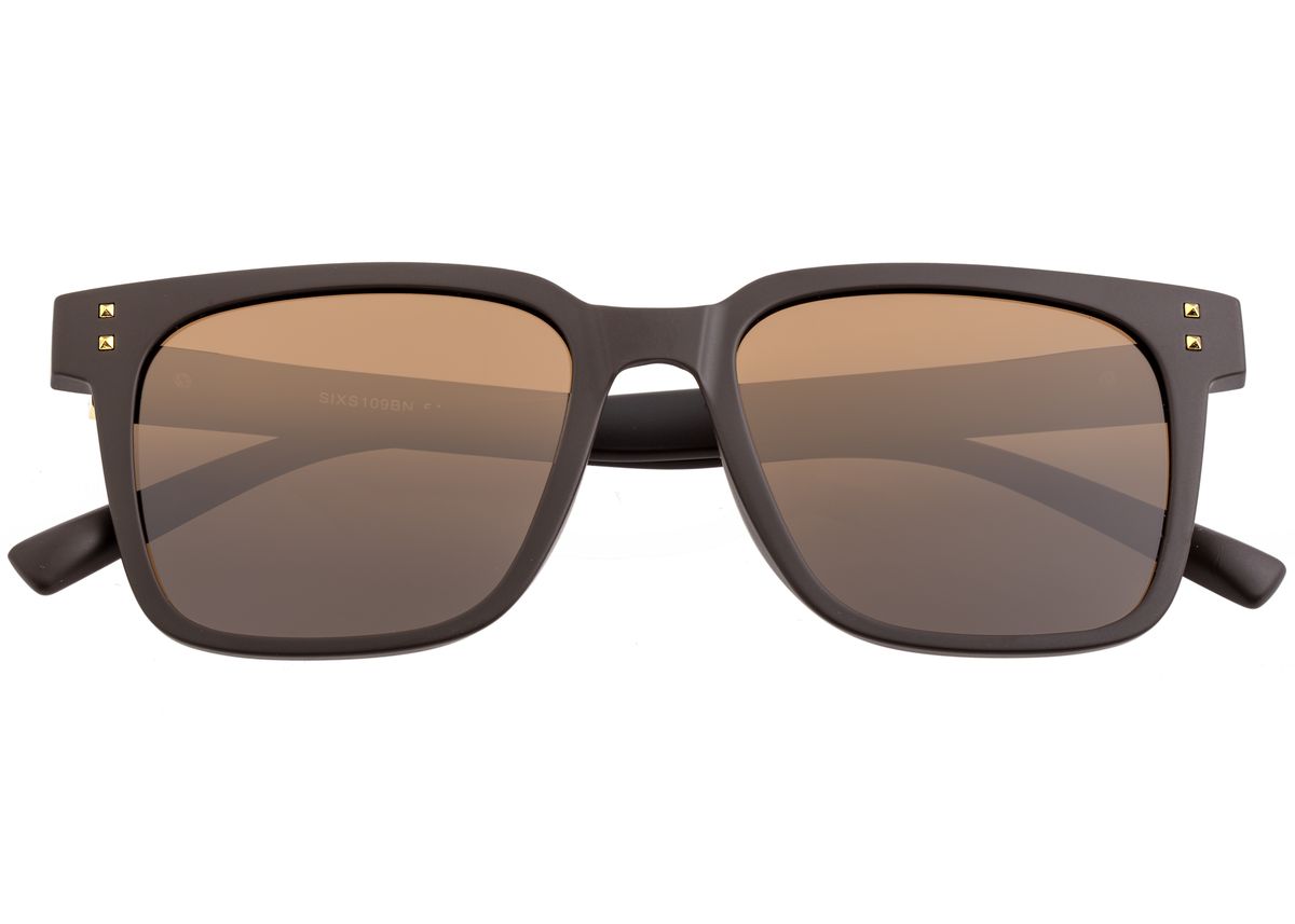Quadratische polarisierte Sonnenbrille mit Matt-Finish
