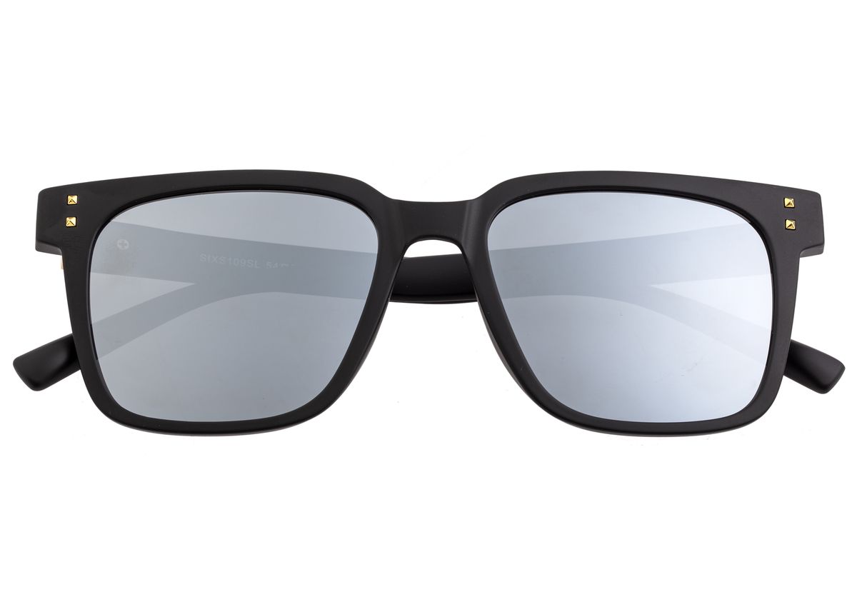 Quadratische polarisierte Sonnenbrille mit Matt-Finish