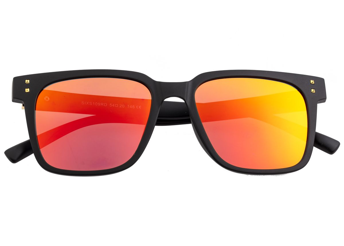 Quadratische polarisierte Sonnenbrille mit Matt-Finish