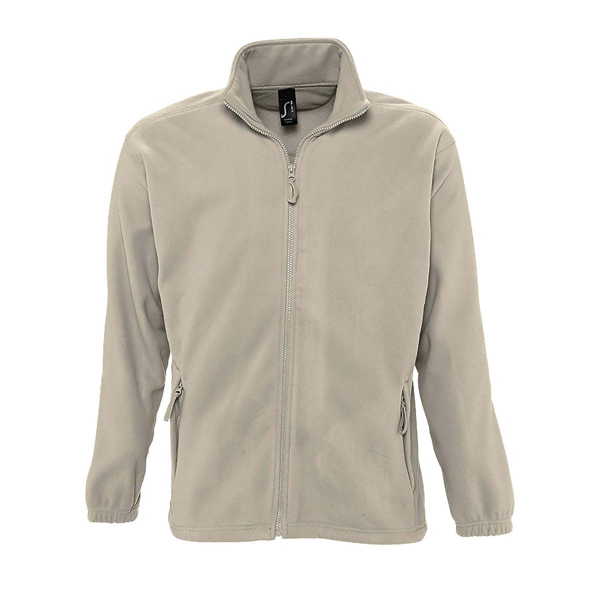 Neutrale Fleecejacke mit durchgehendem Reißverschluss