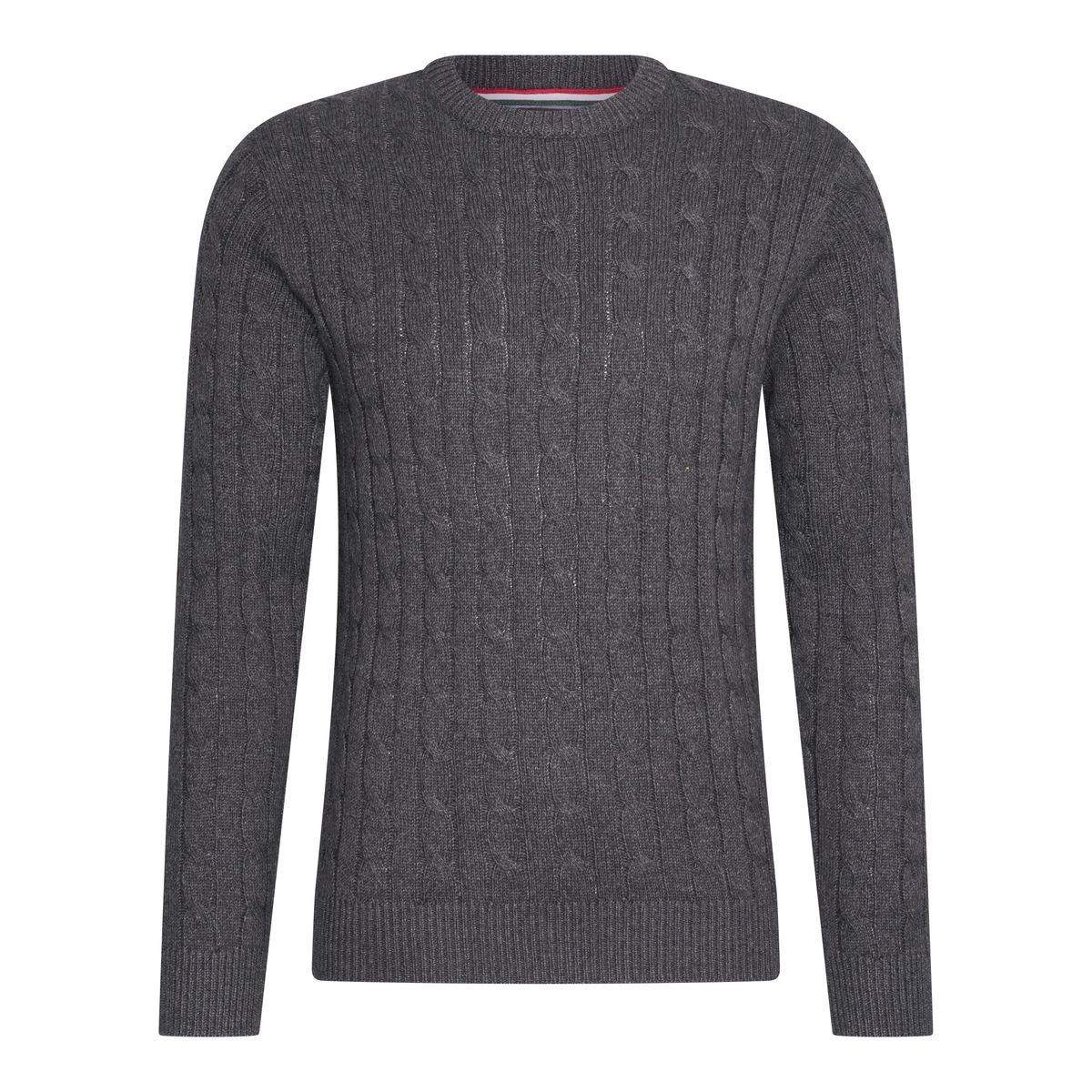 Klassischer Zopfmuster-Pullover
